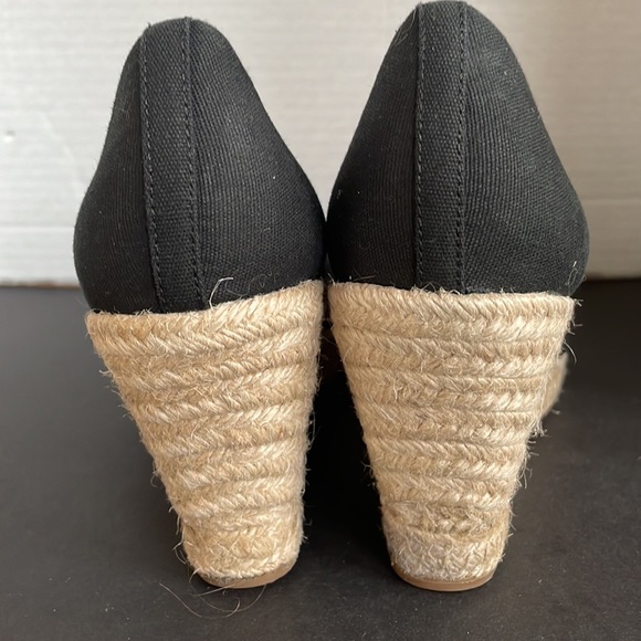 J.Crew Seville Espadrilles wedges in Canvas black size 9.5 - Picture 10 of 10
